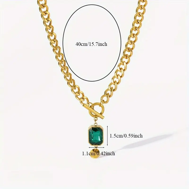 Carlotta® | Collier Pendentif Kette Smaragd Dick Gold - Image 6