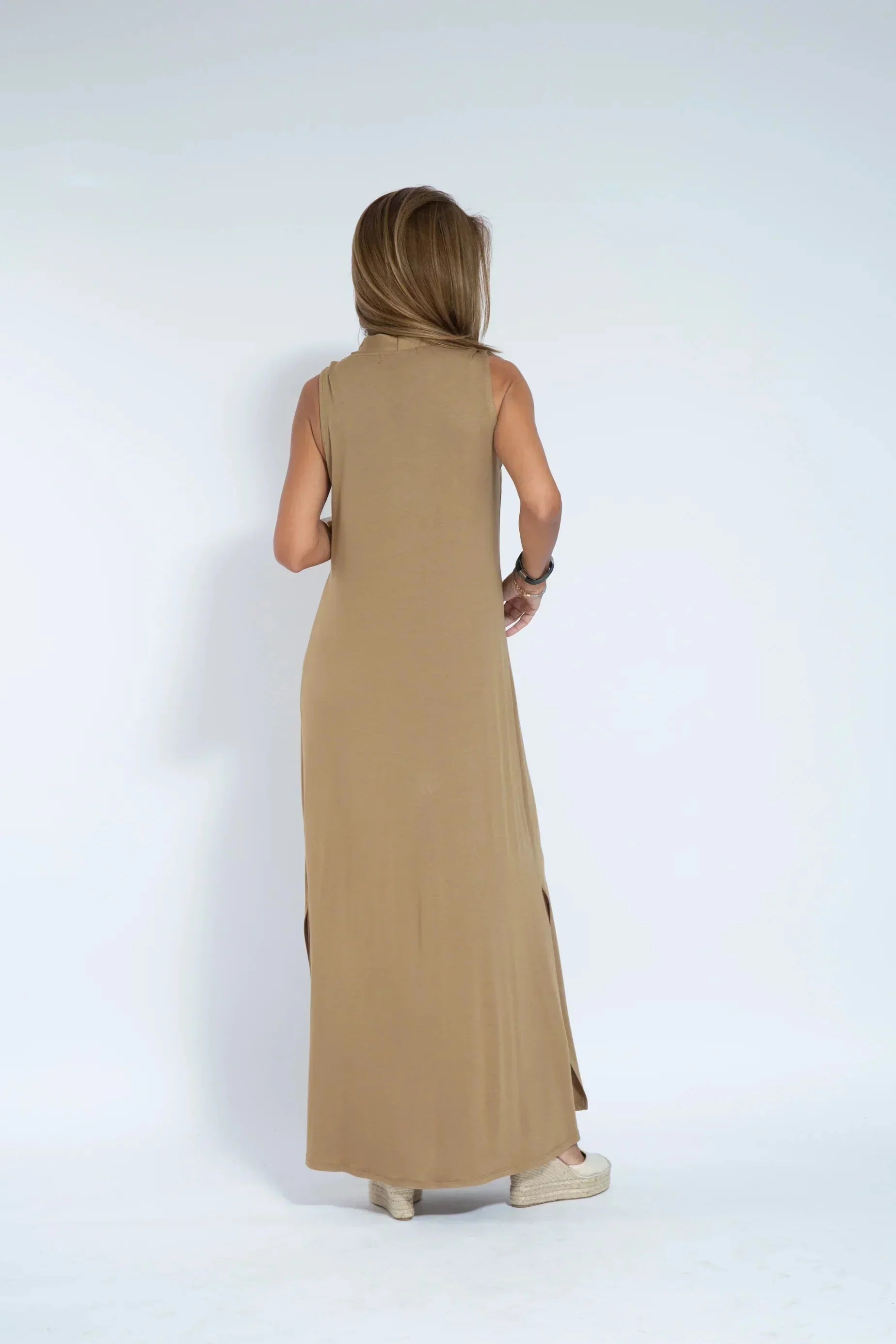 Carmela | Elegantes langes Kleid mit Strickjacke
