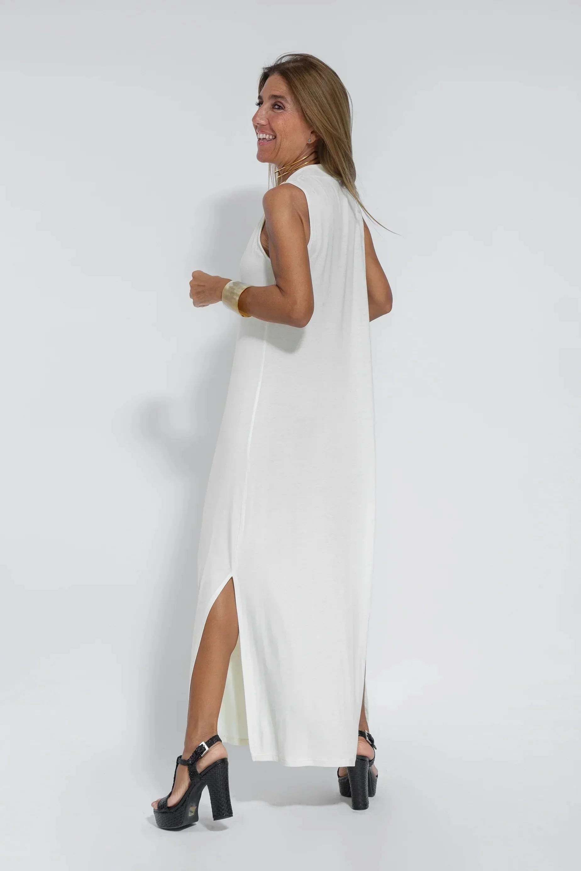 Carmela | Elegantes langes Kleid mit Strickjacke - Image 10