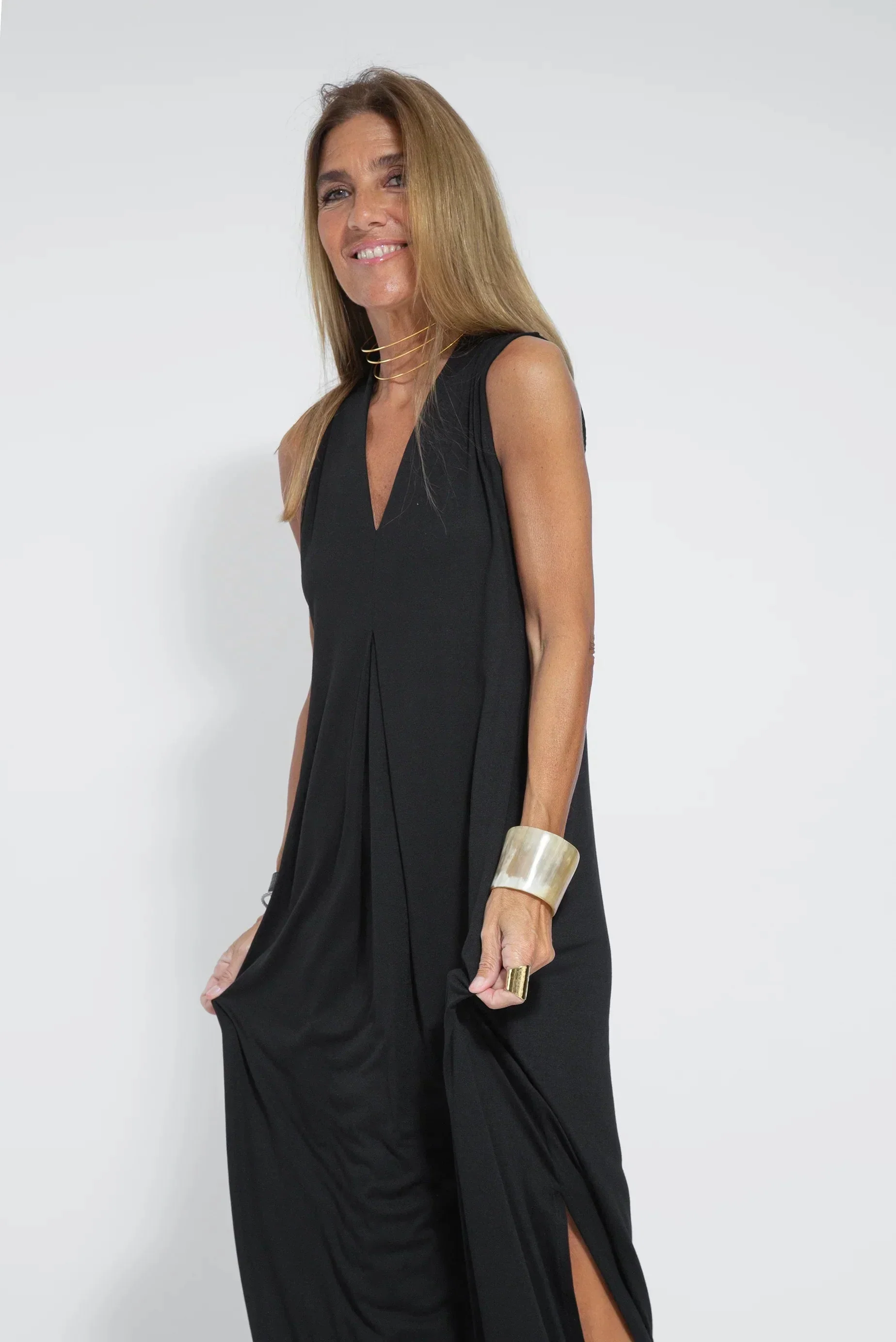 Carmela | Elegantes langes Kleid mit Strickjacke - Image 21