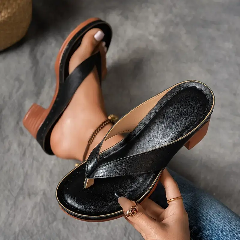 Carolin | Damen Slip On Sandalen Mit Absatz - Image 3