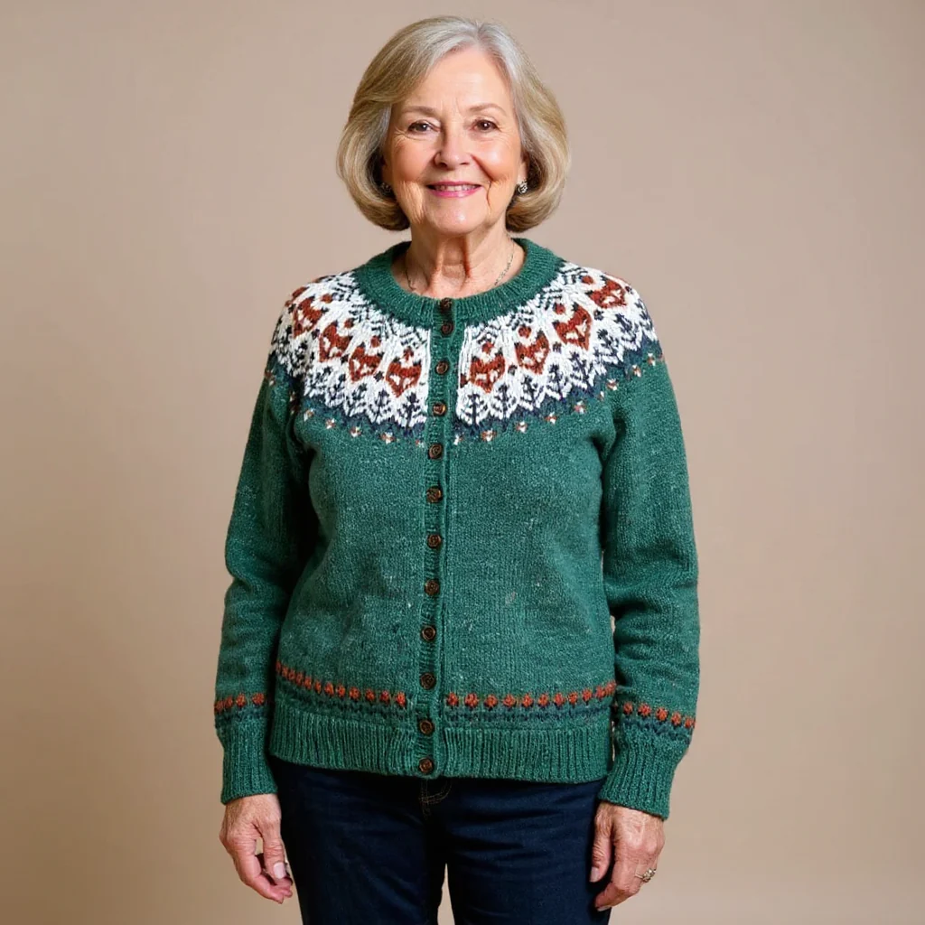 Carolina | Vintage Isländische Strickjacke - Image 2