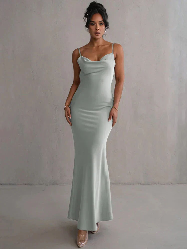 Cassiane - Satin Blumen Kleid - Image 4