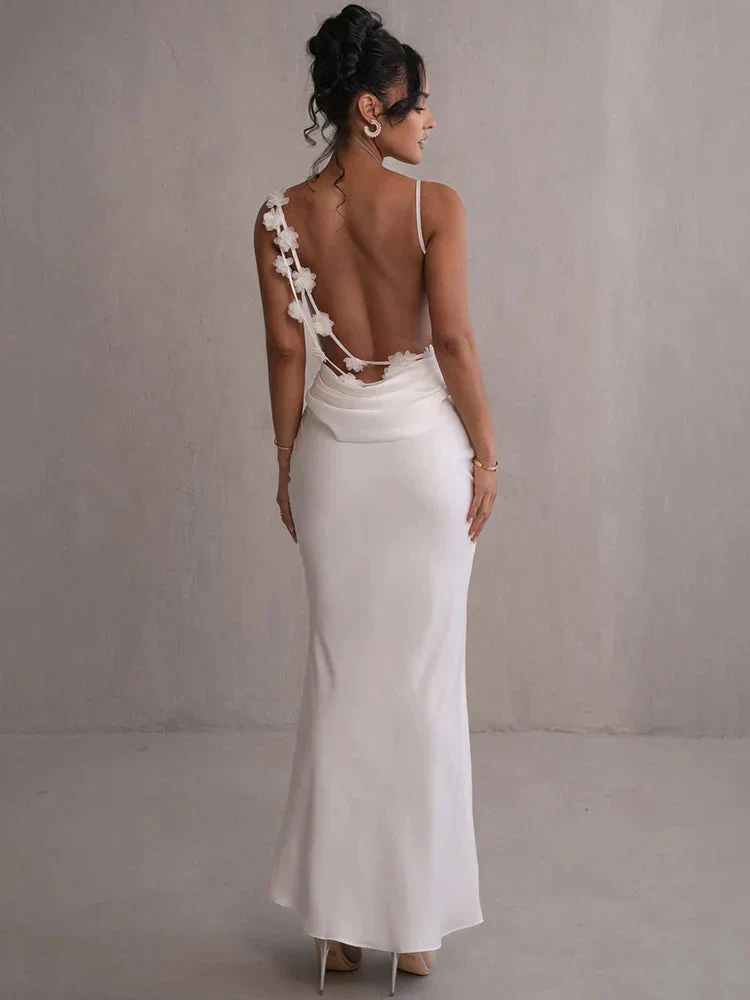 Cassiane - Satin Blumen Kleid - Image 9