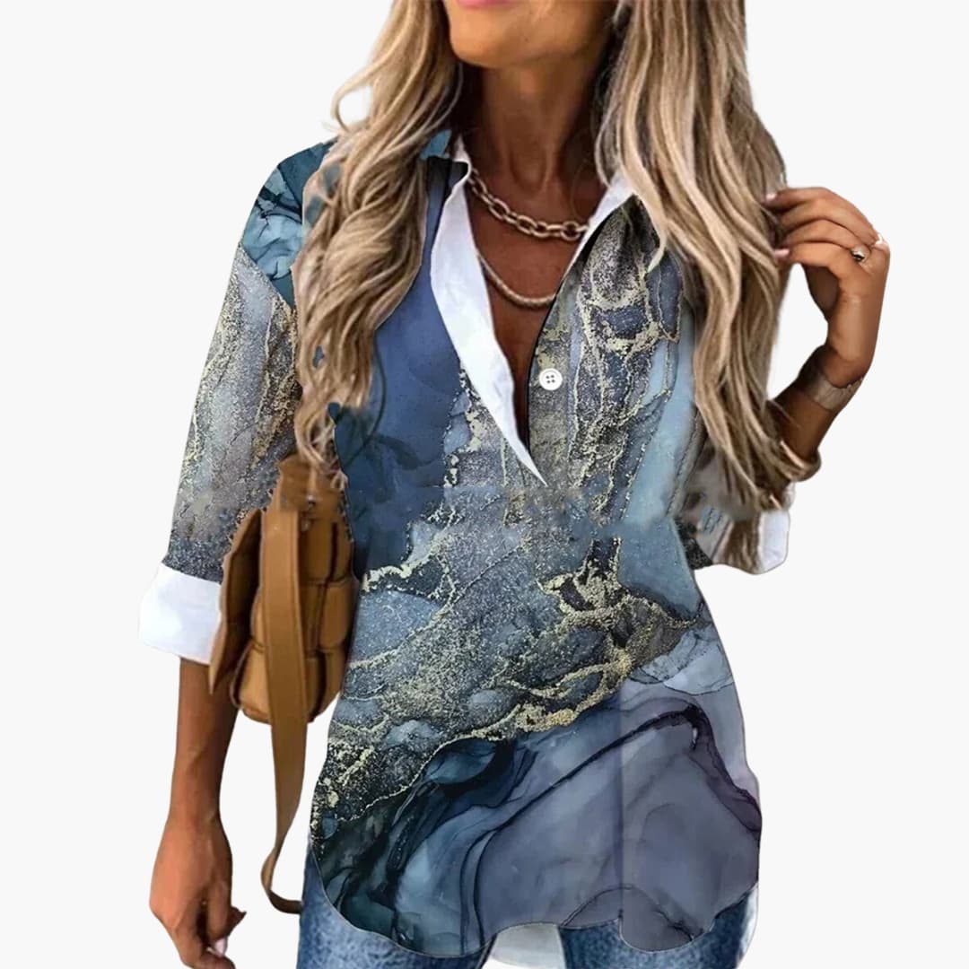 Casual Bluse für Damen mit Blumenmuster - Locker & Elegant - Image 2