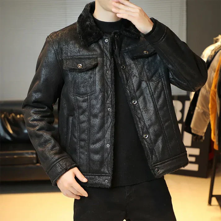 Casual lederjacke im bomber-stil für herren | perfekt für casual days - Image 7