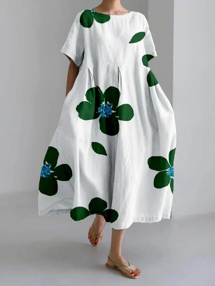CATERINA | Langes Sommerkleid mit Lebendigen Blumen und Weicher Bequemlichkeit für Sonnige Tage - Image 2