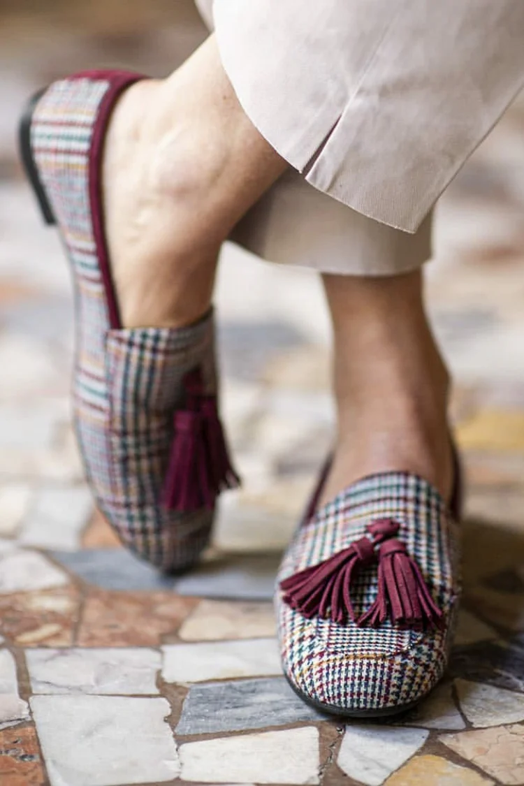 Celinia - Slip-On Loafers mit schottischen Fransen