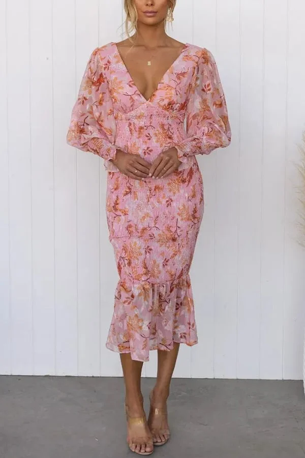 CEYDA - KLEID MIT PLISSIERTER TAILLE UND BLUMENPRINT - Image 3