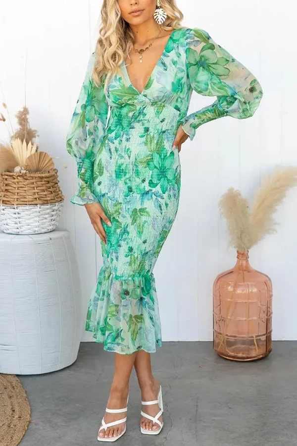 CEYDA - KLEID MIT PLISSIERTER TAILLE UND BLUMENPRINT - Image 4