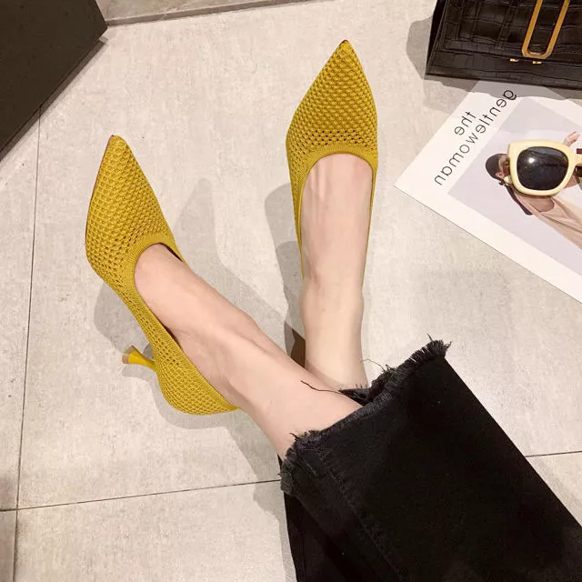 Chelly Sommertraum - Atmungsaktive Stiletto Mesh-Schuhe von Faszinierender Eleganz