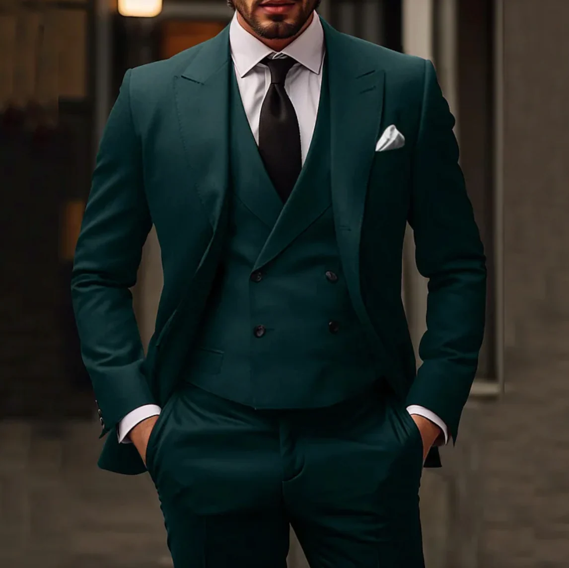 Christopher - 3-teiliges set für herren bestehend aus schlichtem business-blazer, weste und hose - Image 3