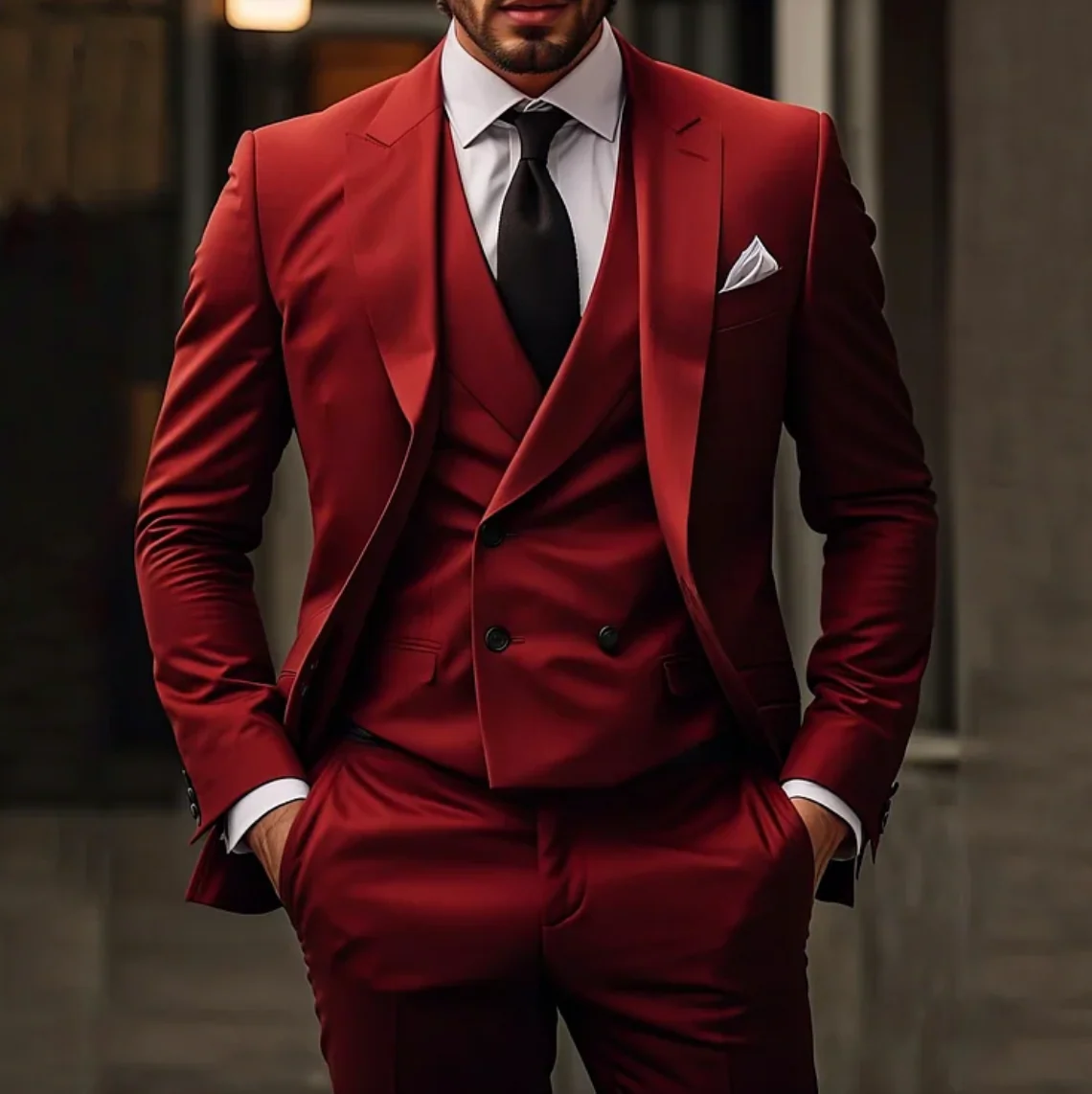 Christopher - 3-teiliges set für herren bestehend aus schlichtem business-blazer, weste und hose - Image 5