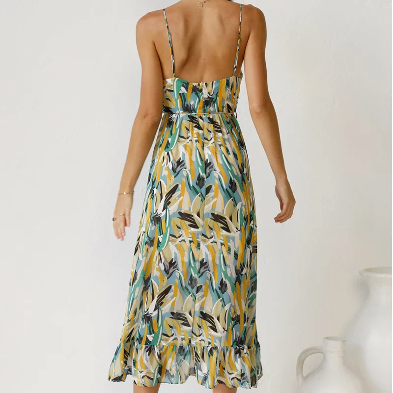 Clara - Elegantes langes Kleid mit Muster - Image 3