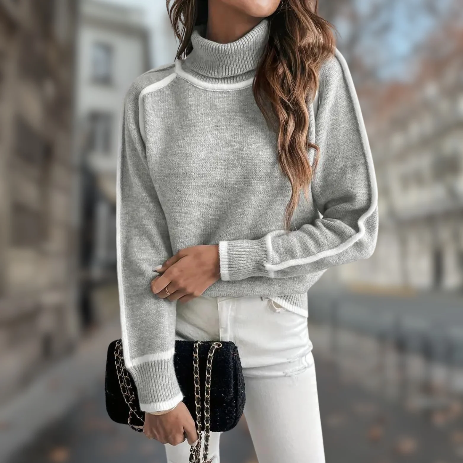 Clara | Warmer Rollkragenpullover für kalte Tage