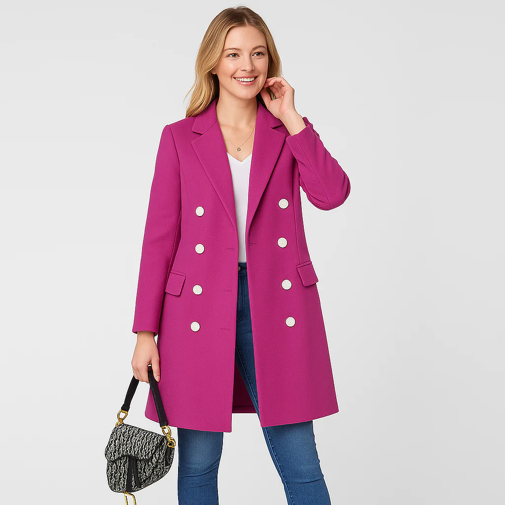 Clarisse Eleganter zweireihiger Wintermantel - Image 3