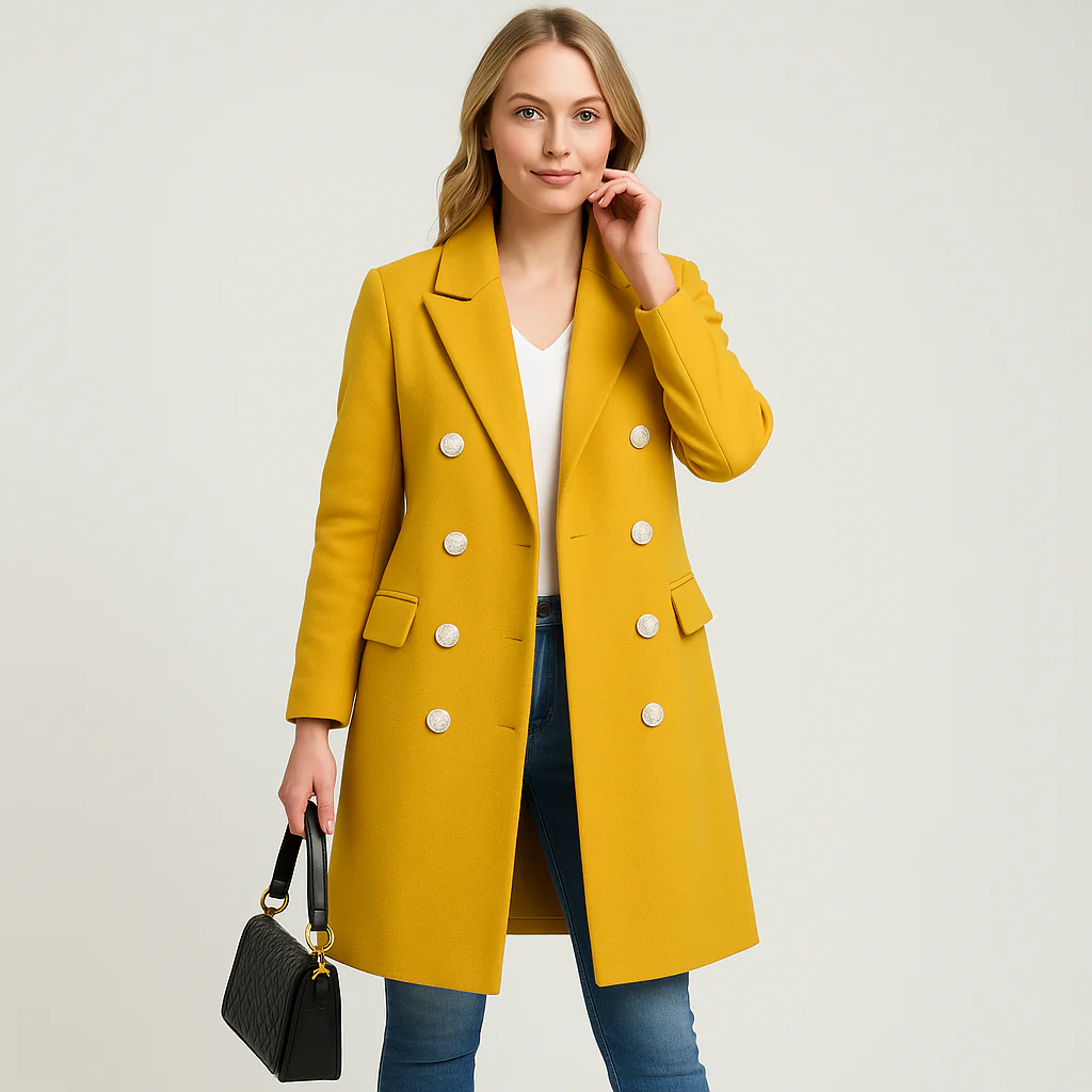 Clarisse Eleganter zweireihiger Wintermantel - Image 6