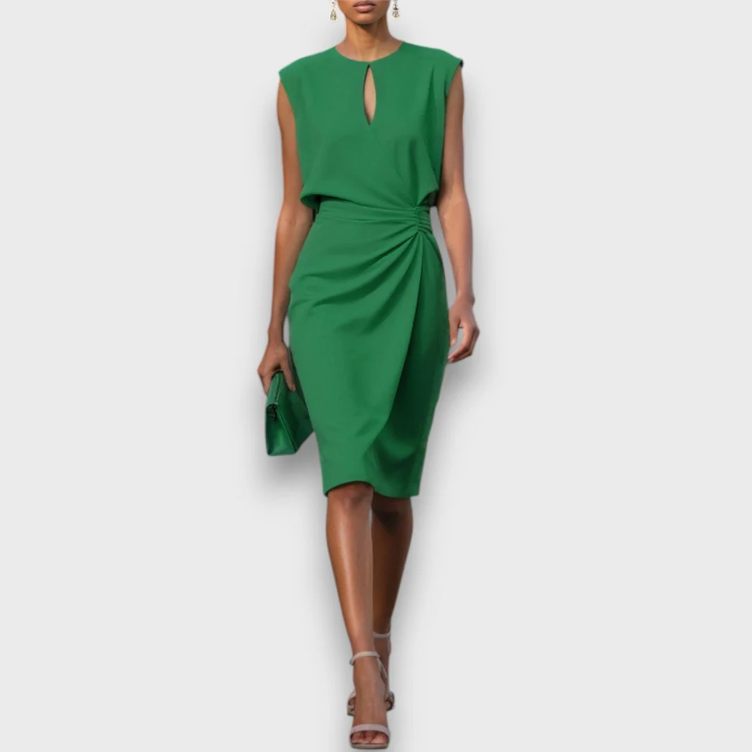 Clarisse – Midi-Kleid mit Drapierung