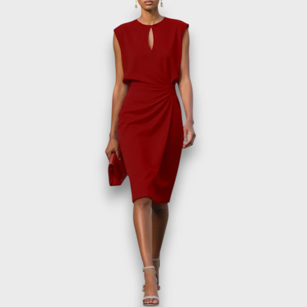 Clarisse – Midi-Kleid mit Drapierung - Image 3