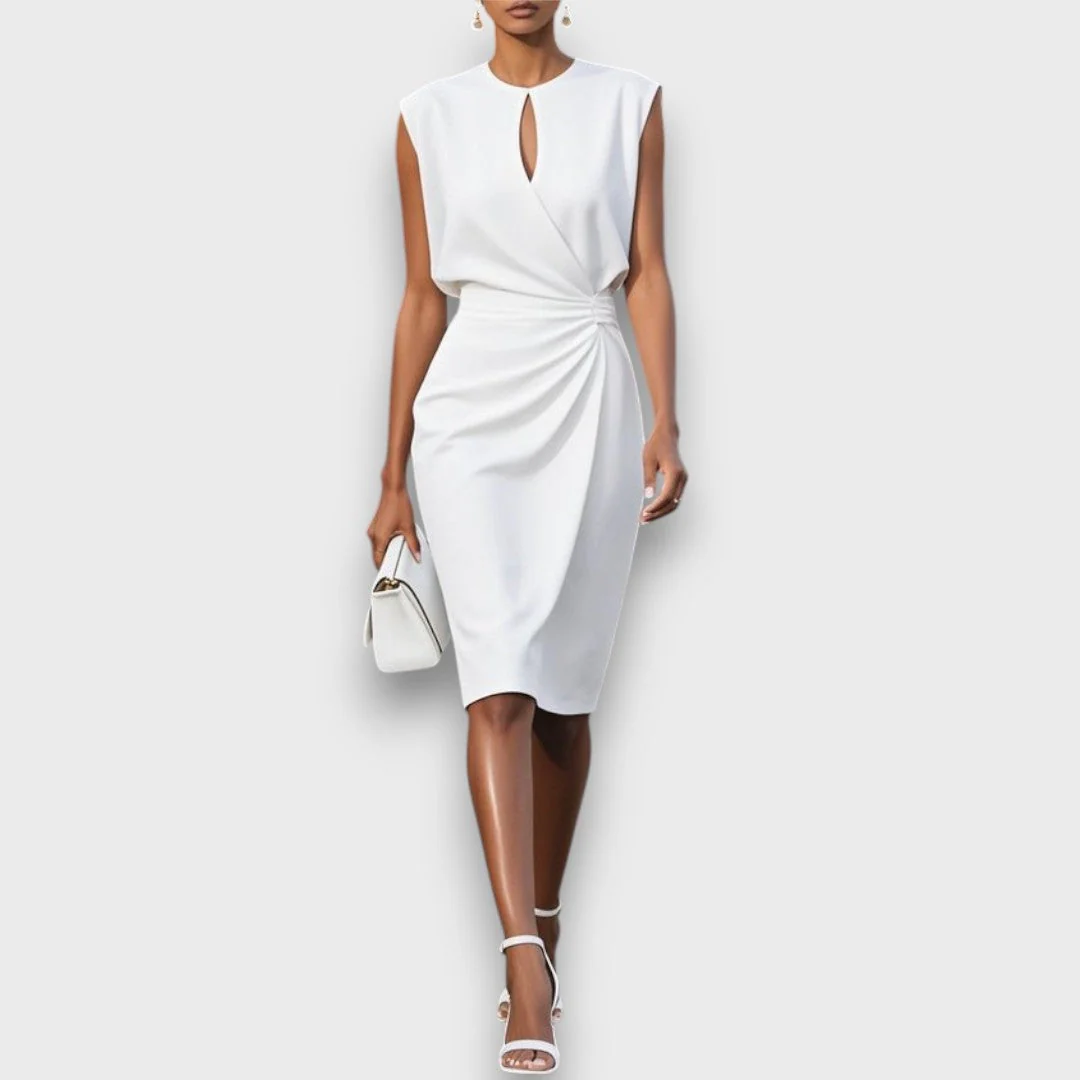 Clarisse – Midi-Kleid mit Drapierung - Image 4