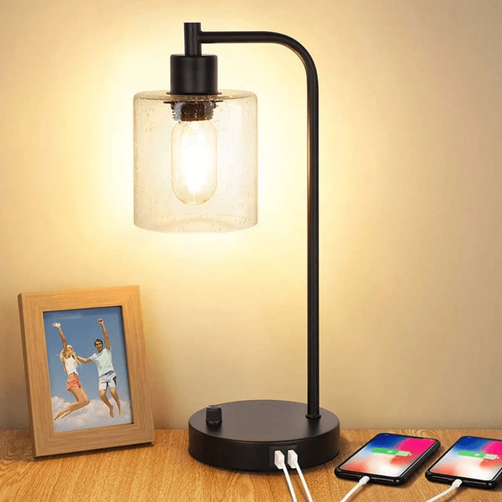 ClarityCharge LED-Schreibtischlampe – Modernen Glasschirm - Image 2