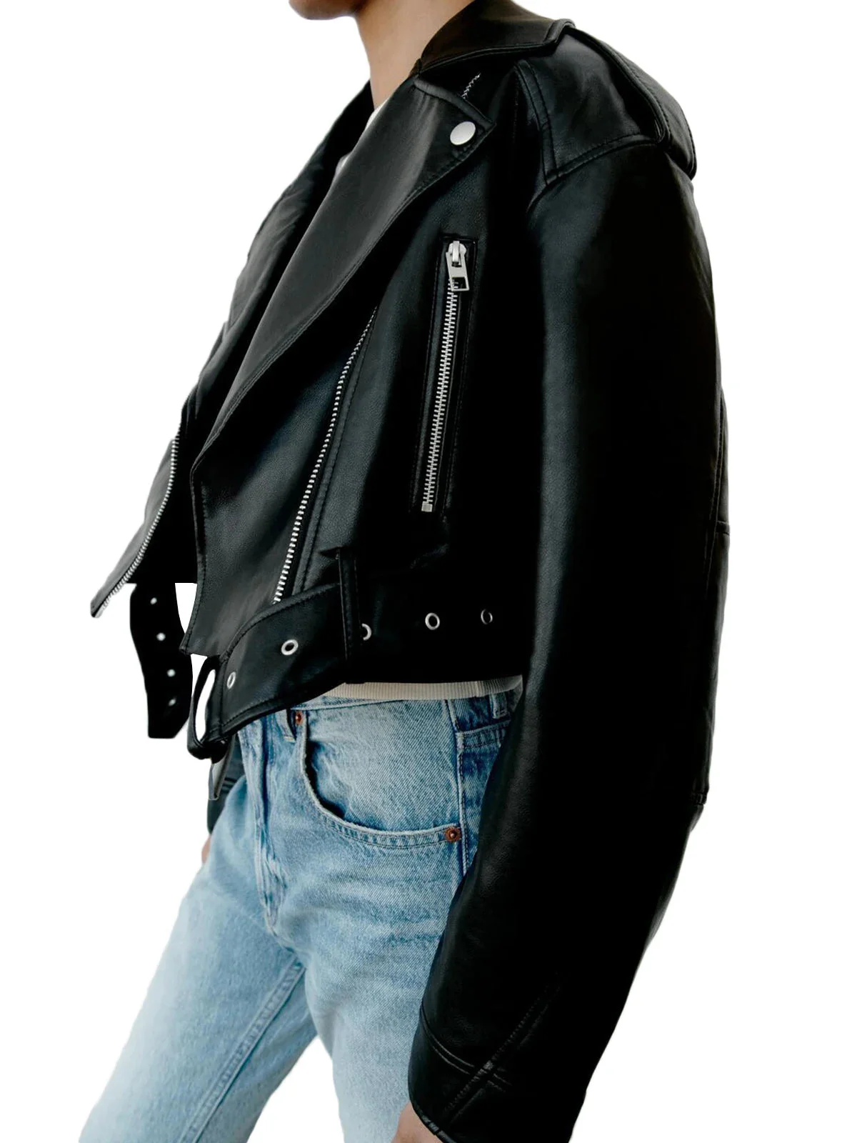 Claudia | Klassische jacke aus Kunstleder - Image 3