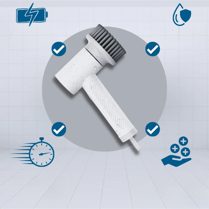 CleanForce – Elektrische Schrubzbürste Professionelle Küchen- und Herdreiniger - Image 8