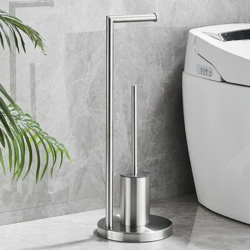 CleanStand Freistehender Toilettenpapierhalter mit Bürste - Image 3