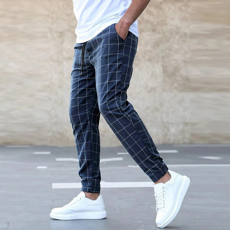 CLEMENS - KARIERTE JOGGER-HOSE FÜR HERREN - Image 2