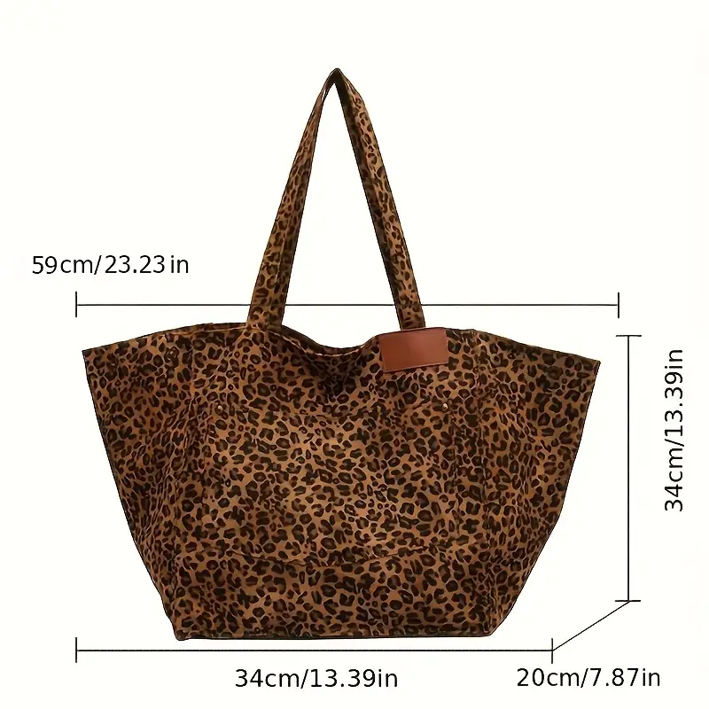 Corbinian - Elegante Schultertasche aus Canvas mit Leopardenmuster - Image 5