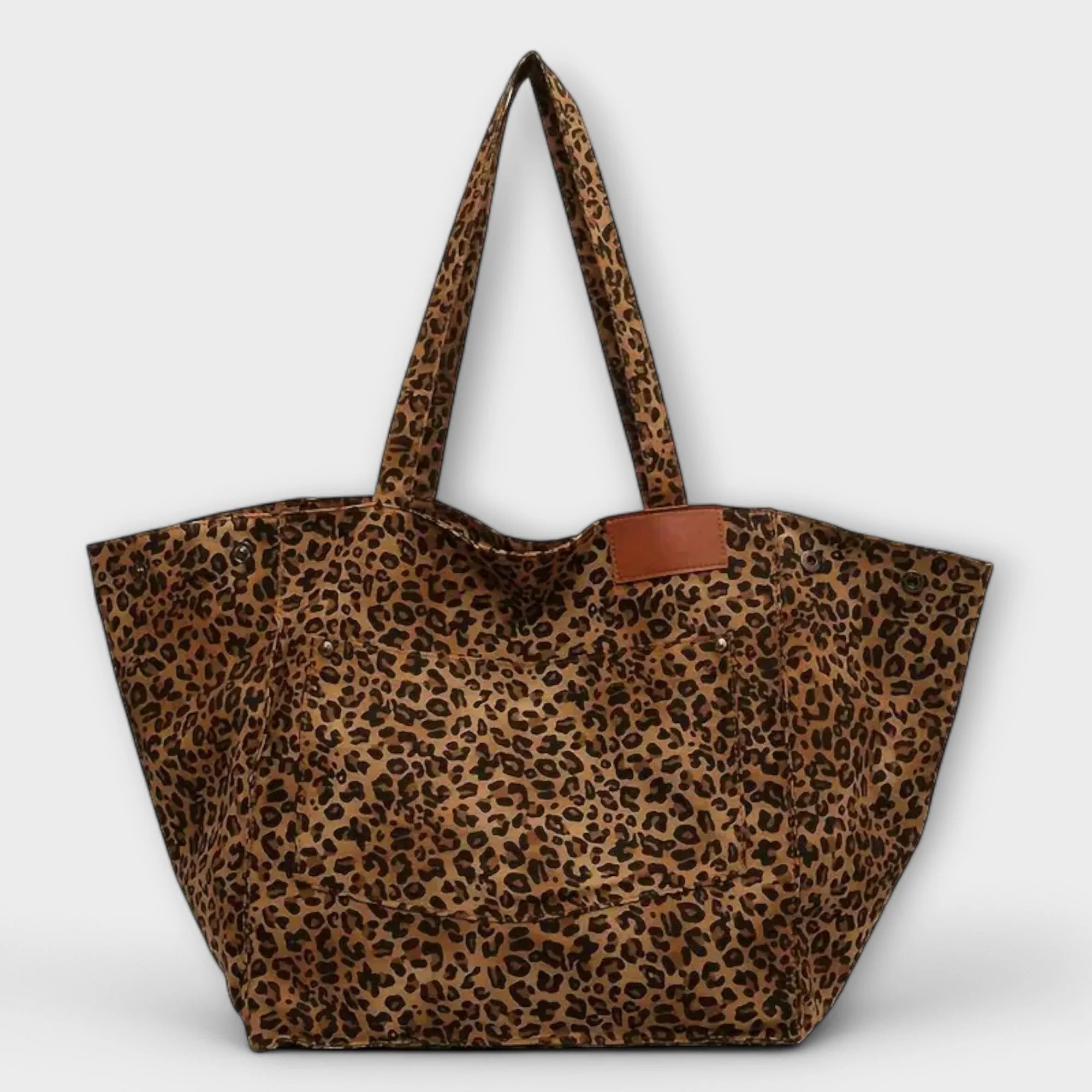 Corbinian - Elegante Schultertasche aus Canvas mit Leopardenmuster - Image 6