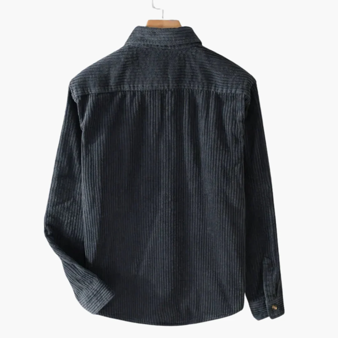 Cord-Overshirt für Herren - übergroße lange Ärmel und Knopfleiste - Image 3