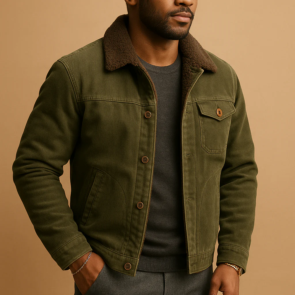 Corduroy Herrenjacke mit modernem Schnitt für Herren | Daan - Image 2