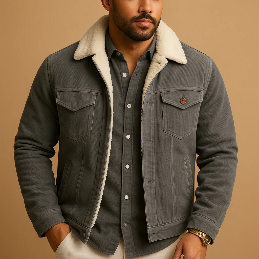 Corduroy Herrenjacke mit modernem Schnitt für Herren | Daan - Image 3