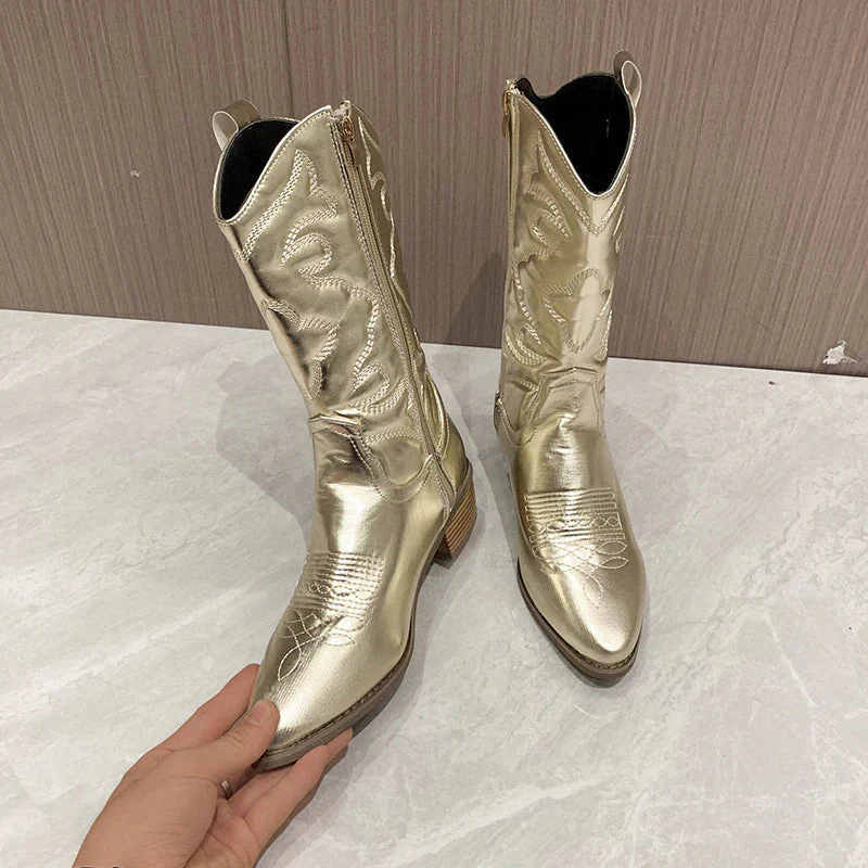 Cowboystiefel Mit Reißverschluss Für Damen | Wadenlang - Image 5