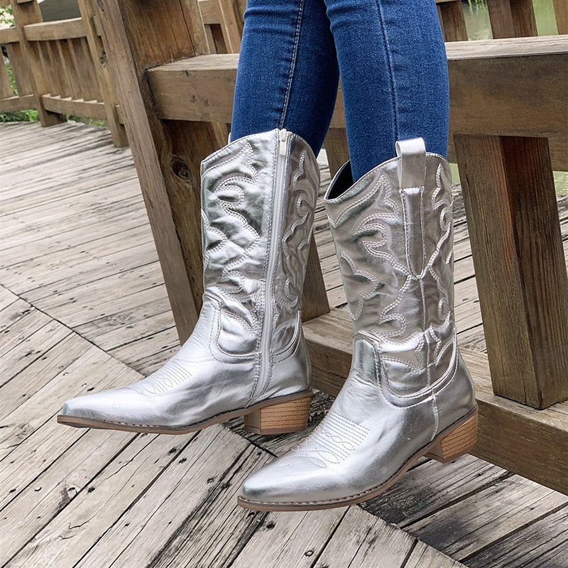 Cowboystiefel Mit Reißverschluss Für Damen | Wadenlang - Image 6
