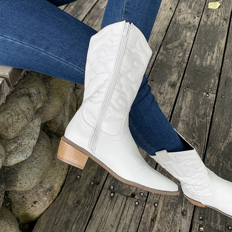 Cowboystiefel Mit Reißverschluss Für Damen | Wadenlang - Image 9