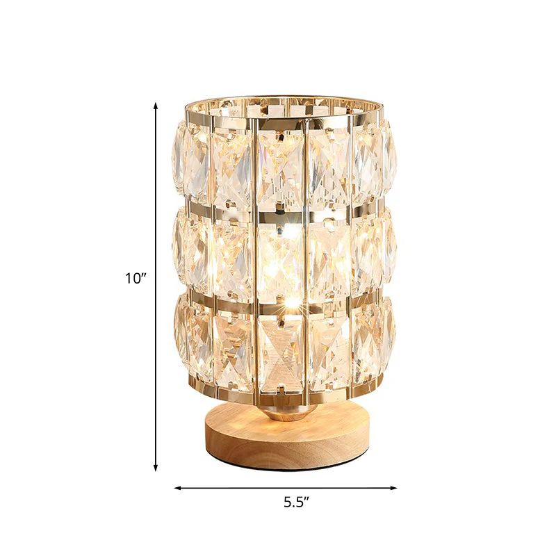Crystallea – Moderne goldene Kristallkopf-Design Nachttischlampe - Image 2