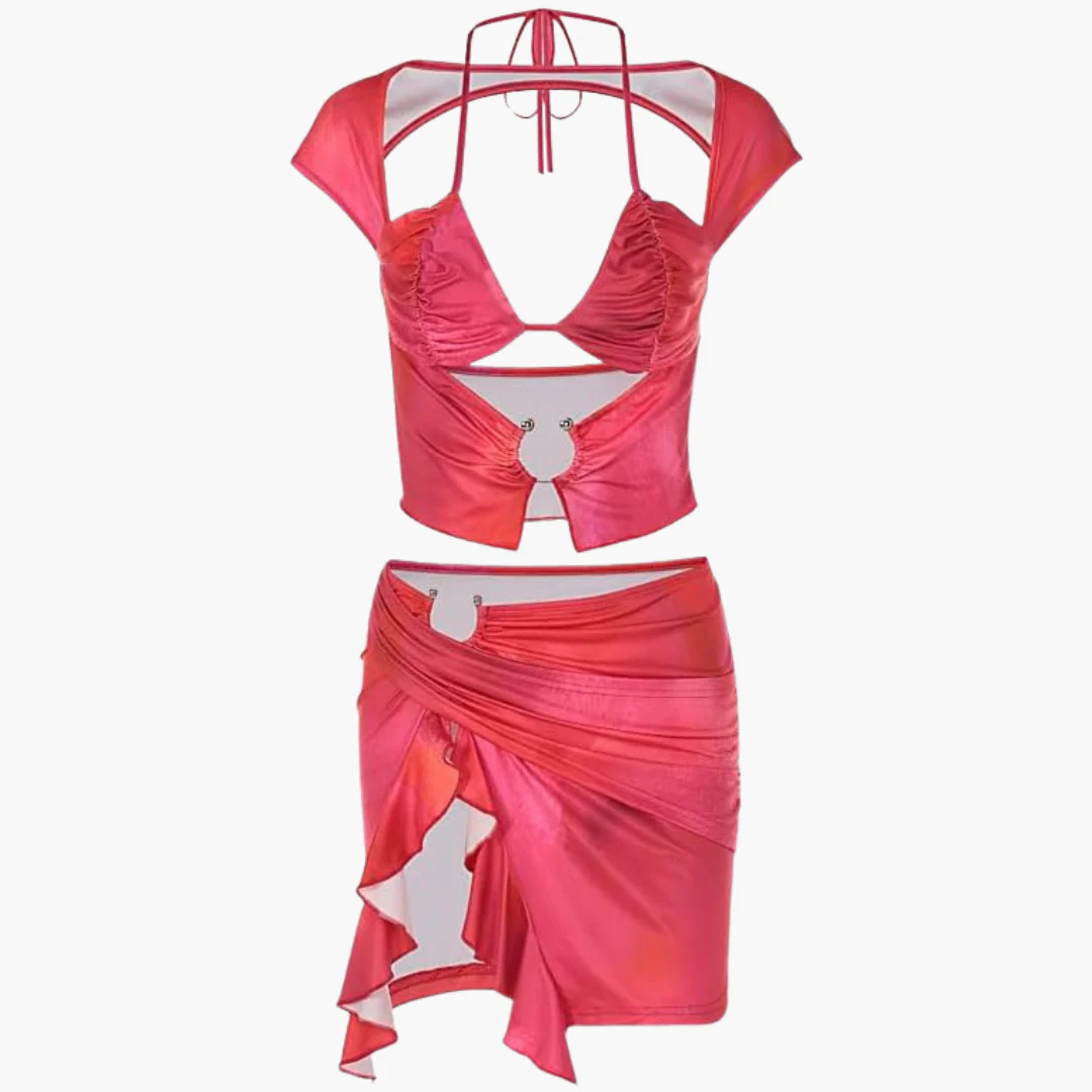 Cut-Out Co-Ord Zweiteiler - Damen Sommerlook für den Strand - Image 8
