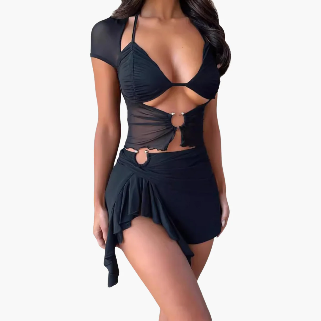 Cut-Out Co-Ord Zweiteiler - Damen Sommerlook für den Strand - Image 9