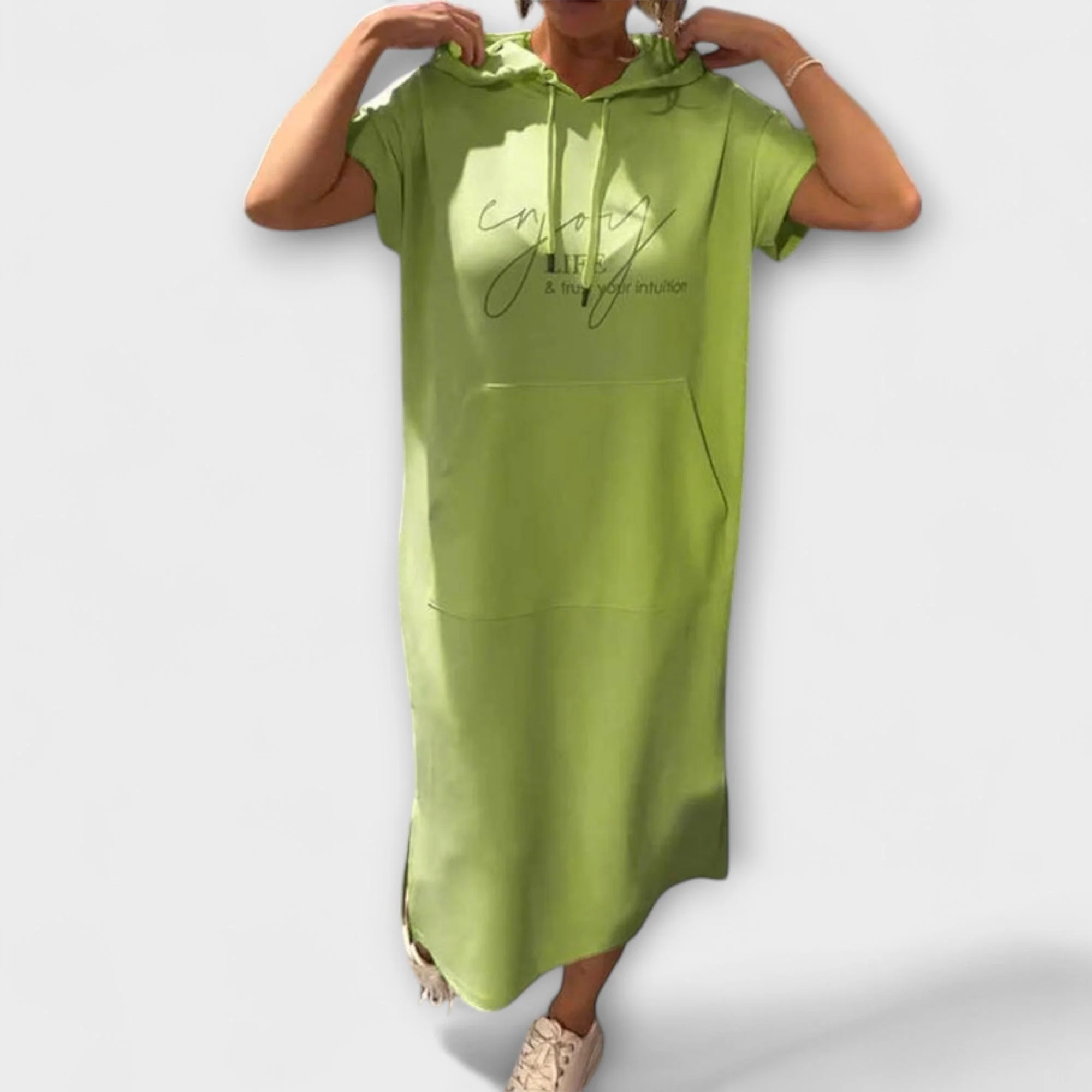 Daiselle – Lässiges Kapuzenkleid mit Taschen - Image 4