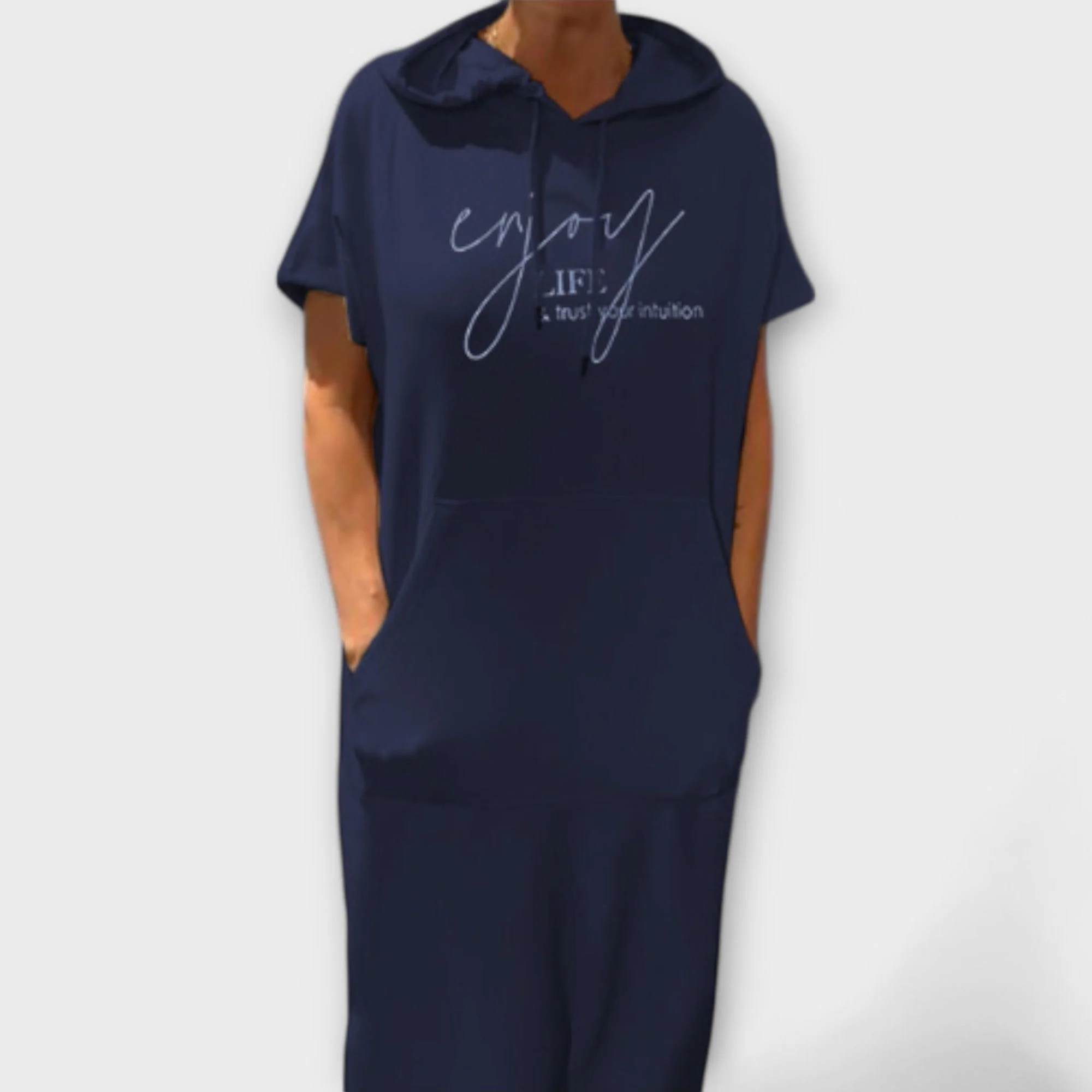 Daiselle – Lässiges Kapuzenkleid mit Taschen - Image 7
