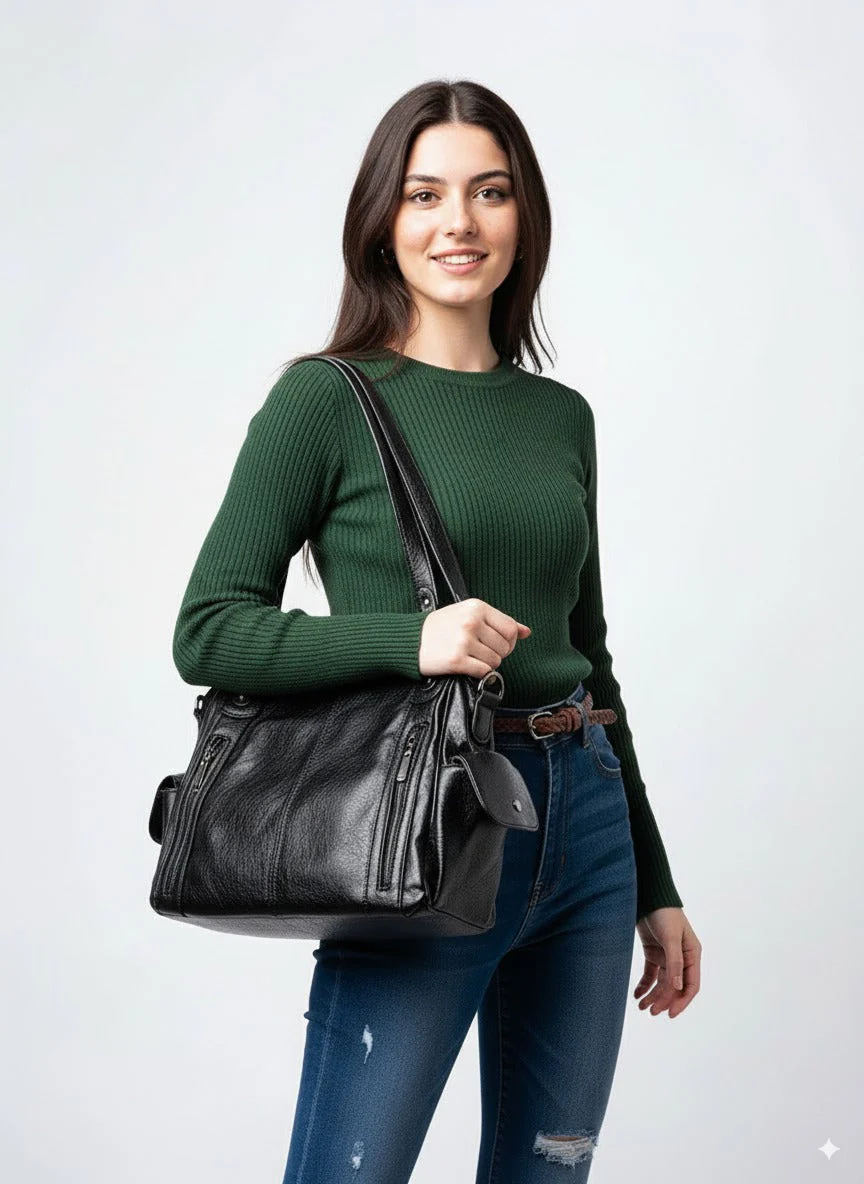 Dakota Schultertasche | Elegante & Praktische Tasche aus Veganem PU-Leder - Image 2