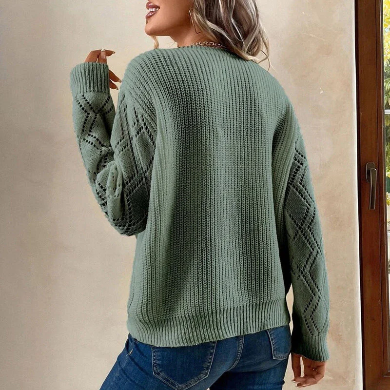 DAME V-AUSSCHNITT LANGARM STRICKPULLOVER | ELEGANTER KOMFORT FÜR JEDEN TAG - Image 2