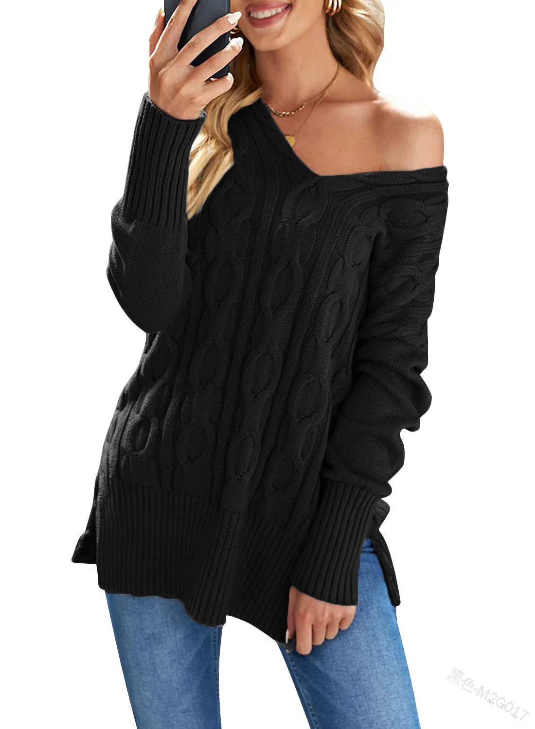 DAME V-AUSSCHNITT STRICKPULLOVER | ELEGANTER KOMFORT STIL - Image 3