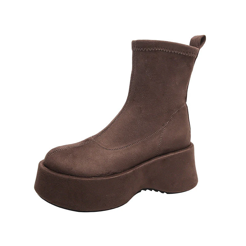 Damen Ankle Boots aus luxuriösem Wildleder mit bequemer leichtgewichtiger Sohle - Image 4