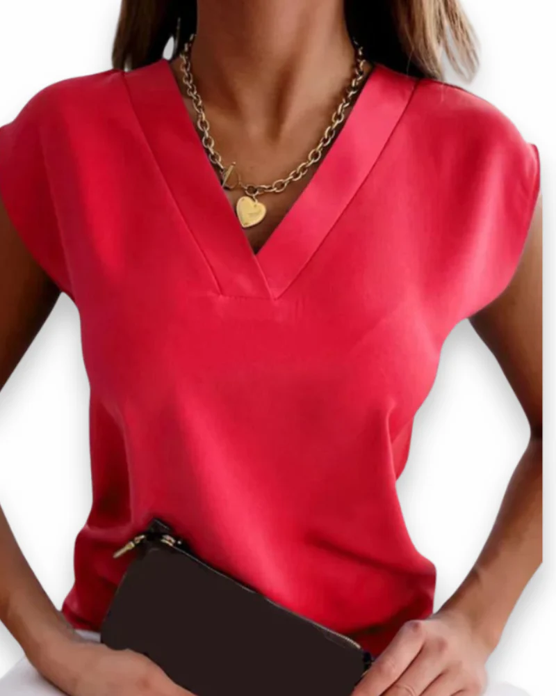 Damen Ärmellose Top | V-Ausschnitt Elegant - Image 3