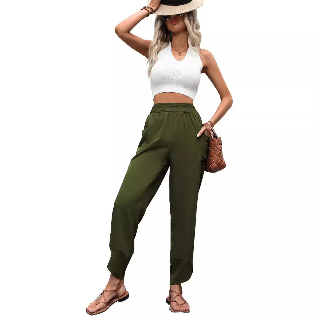 Damen Bequeme Freizeithose mit elastischem Taillenbund und praktischen Seitentaschen - Image 3