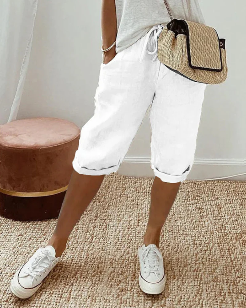 Damen Bequeme Kordelzug Shorts | Kurze Hosen Damen - Image 5