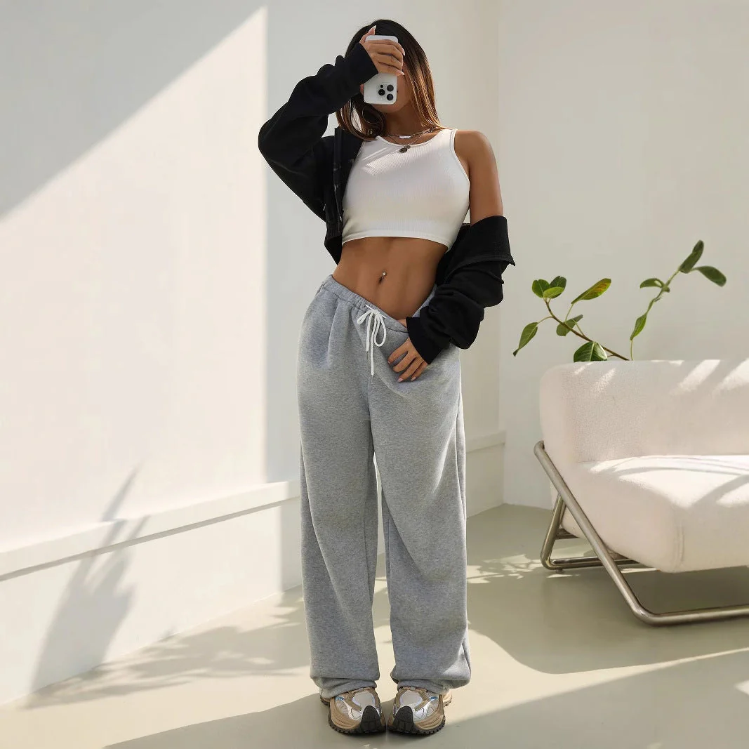 Damen bequeme Sweathose mit lässigem Schnitt und seitlichen Eingrifftaschen - Image 2